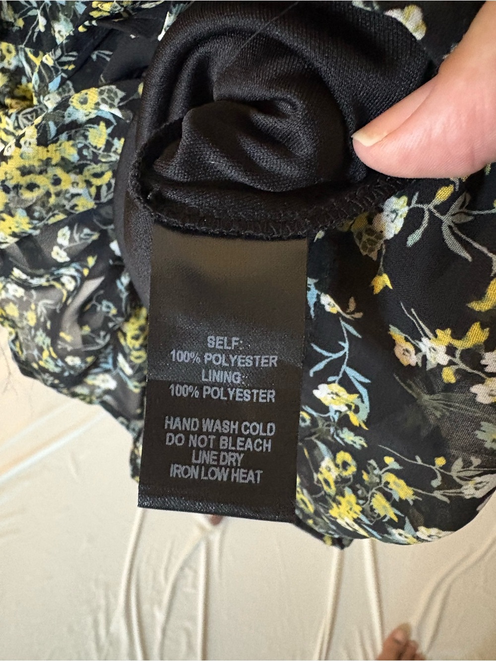 Lulu's Black Floral Tie-Front Ruffle Mini Dress - Picture 8 of 8